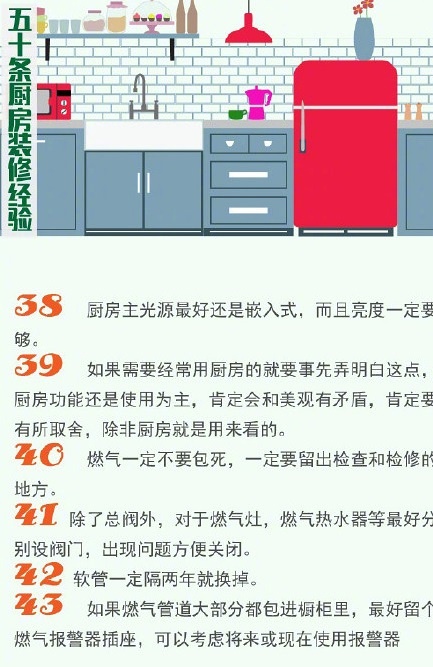 新房裝修廚房不能省，遠景裝飾50條廚房裝修經(jīng)驗